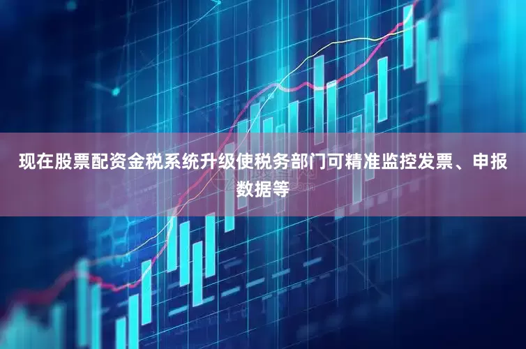 现在股票配资金税系统升级使税务部门可精准监控发票、申报数据等